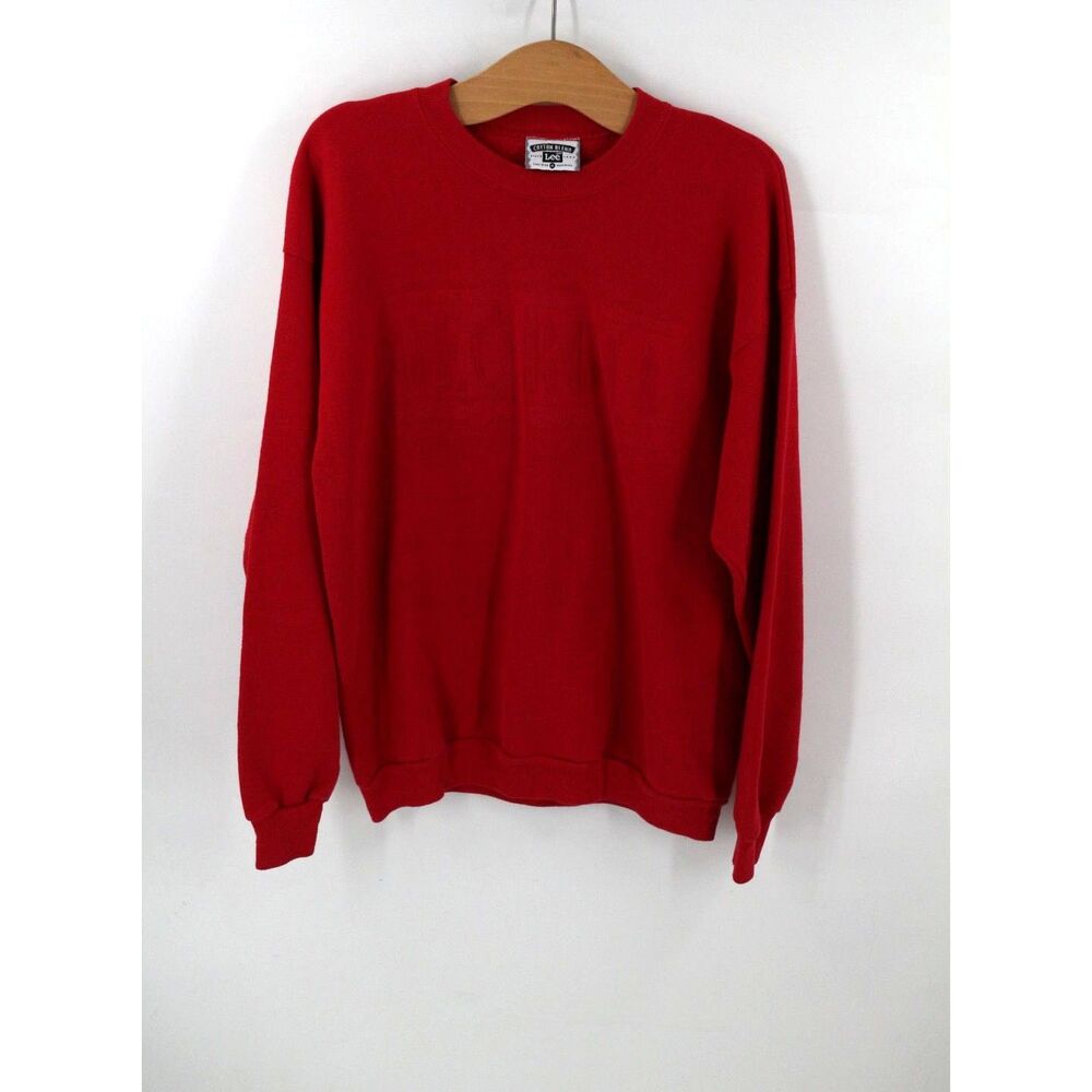Vintage Lee UGA Georgia Bulldogs Crewneck Sweatshirt Size XL Red